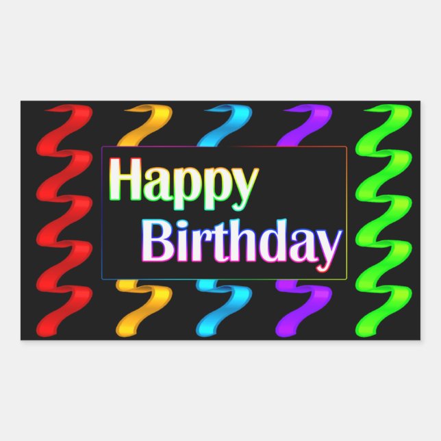 Adesivo Retangular Boas vindas de aniversário (Frente)