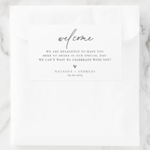 Adesivo Retangular Boas-vindas minimalistas em chic contemporâneo