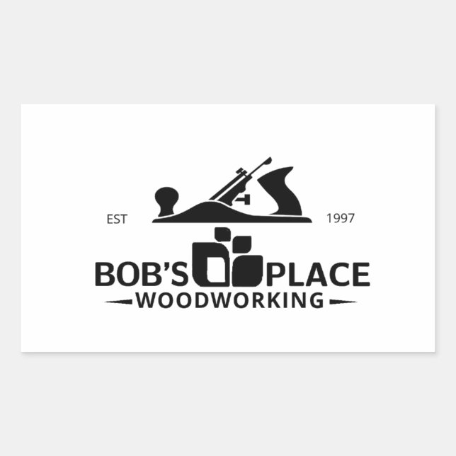 Adesivo Retangular Bob's Place Logo sticker (Frente)