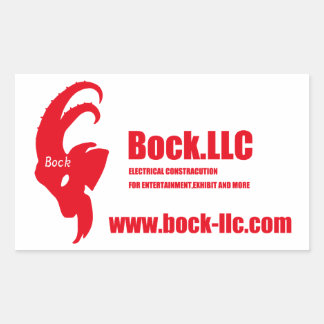 Adesivo Retangular Bock.LLC オリジナルステッカー