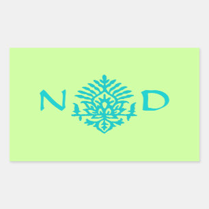 Adesivo Retangular Boho India Block Impressão