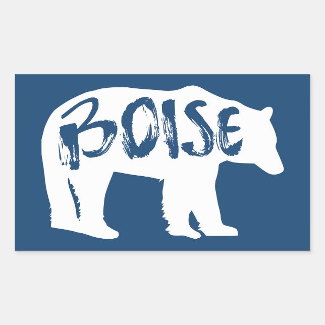 Adesivo Retangular Boise Idaho Bear (Frente)