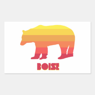 Adesivo Retangular Boise Idaho Rainbow Bear