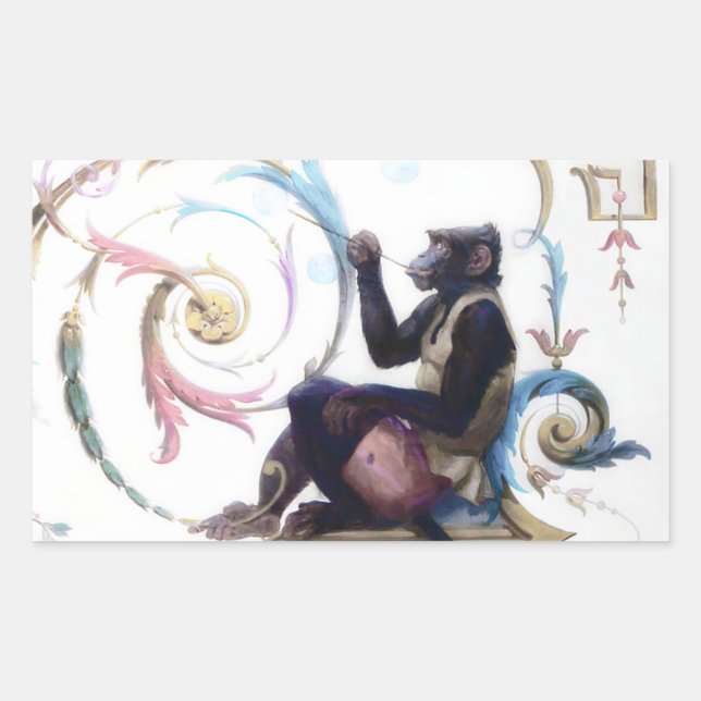Adesivo Retangular Bolhas de Macacos (Frente)