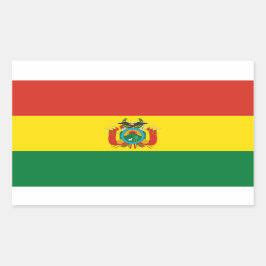 Adesivo Retangular Bolivia* Flag Sticker Bandera da Bolívia