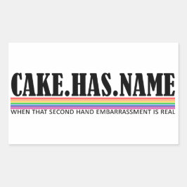 Adesivo Retangular Bolo com nome 2 - AC