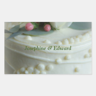 Adesivo Retangular Bolo de Casamento