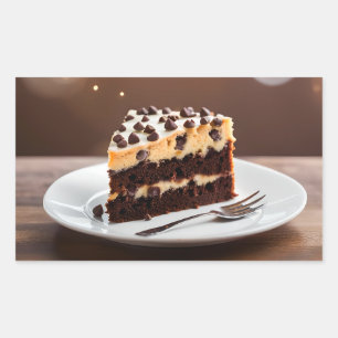 Adesivo Retangular Bolo de tosse de cookie