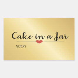 Adesivo Retangular Bolo em um pote de ouro feriado