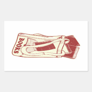 Adesivo Retangular Bolsa de livros que adoro ler