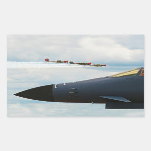 Adesivo Retangular Bombardeiro B-1 e lutadores de WWII