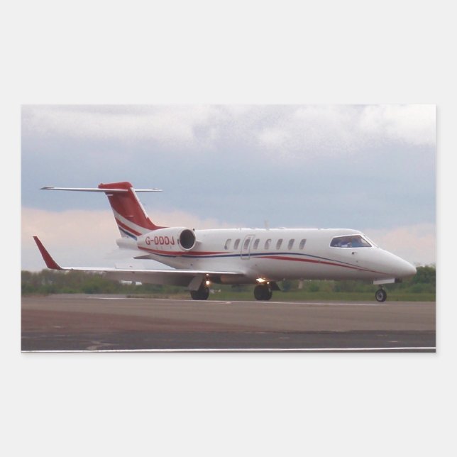 Adesivo Retangular Bombardier Lear Jet 45XR (Frente)