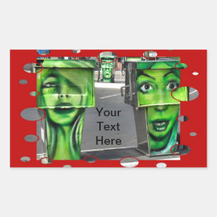 Adesivo Retangular Bombas de Gasps