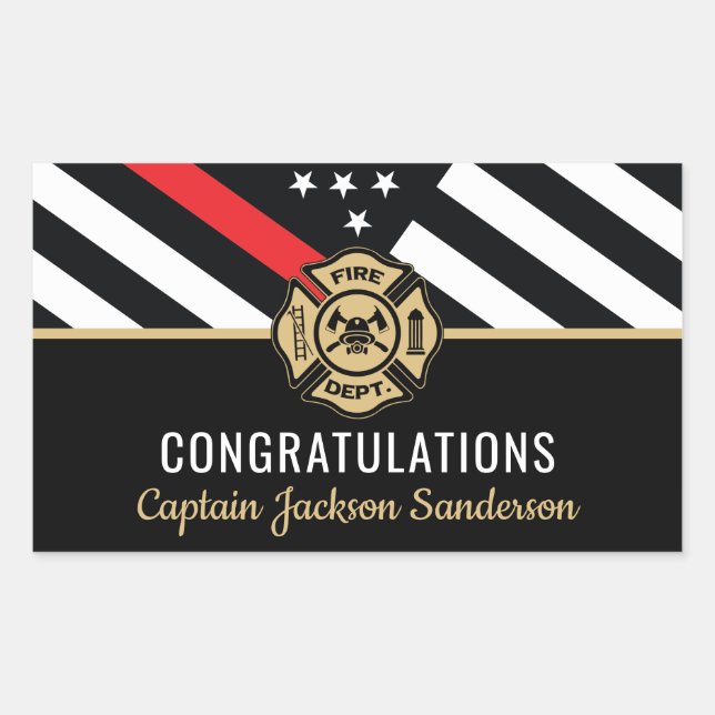 Adesivo Retangular Bombeiro do Departamento de Bombeiros de Retirada (Frente)