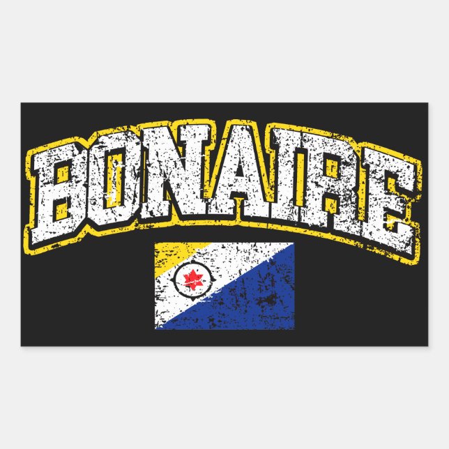 Adesivo Retangular Bonaire Flag (Frente)