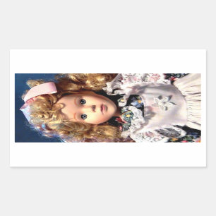 Adesivo Retangular Boneca do Templo de Shirley
