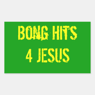 Adesivo Retangular Bong batidas 4 Jesus