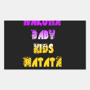 Adesivo Retangular Bonita Impressão de Arte de Hakuna Matata