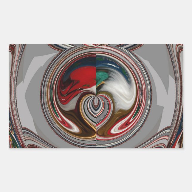 Adesivo Retangular Bonitas Cores de Festas de Natal (Frente)