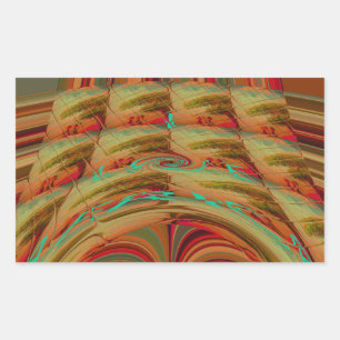 Adesivo Retangular Bonito Ouro Tradicional Africano Brown Motif