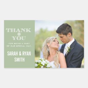 Adesivo Retangular Bonito Snowflake Mint Obrigado Fotografias