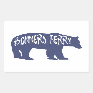Adesivo Retangular Bonners Ferry Idaho Bear