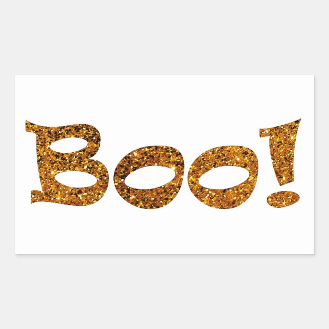 Adesivo Retangular Boo! (Frente)