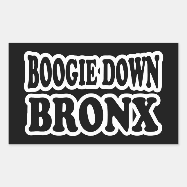 Adesivo Retangular Boogie Down Bronx, Nova Iorque (Frente)