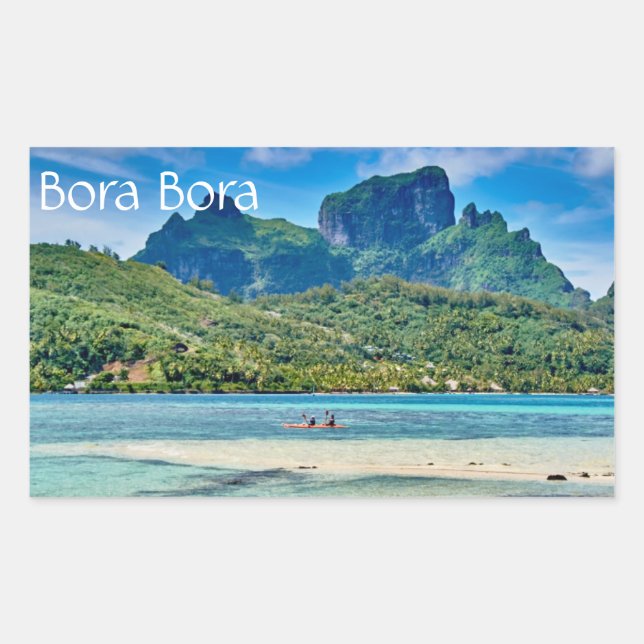 Adesivo Retangular Bora Bora Sticker (Frente)