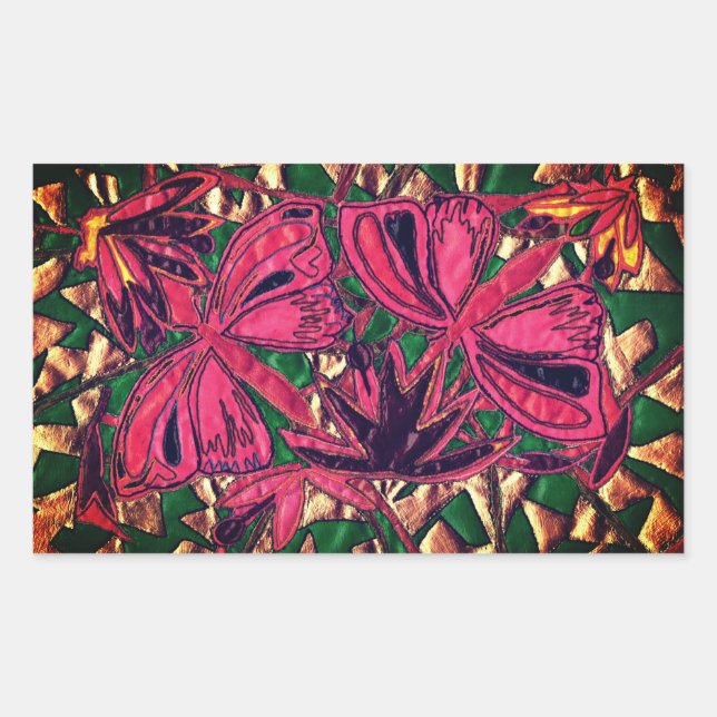 Adesivo Retangular Borboletas (Frente)