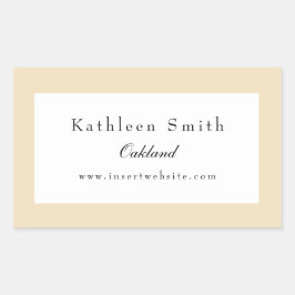 Adesivo Retangular Borda de baunilha clássica profissional