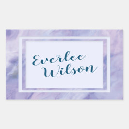 Adesivo Retangular Borda de mármore roxa