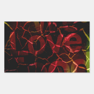 Adesivo Retangular Bordas Coradas, Coração Forte: Amor Inseparável