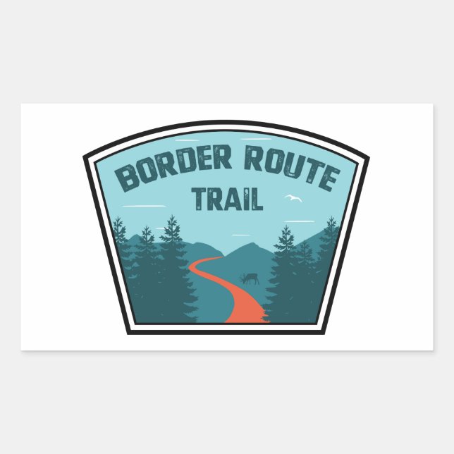 Adesivo Retangular Border Route Trail Minnesota (Frente)