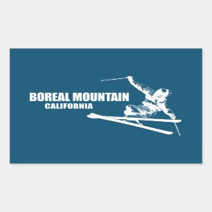 Adesivo Retangular Boreal Mountain California Skier