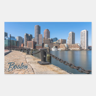 Adesivo Retangular Boston Massachusetts