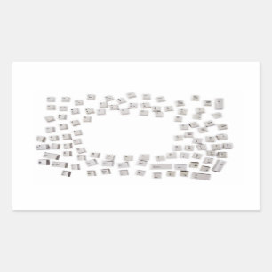 Adesivo Retangular botões do teclado de computador