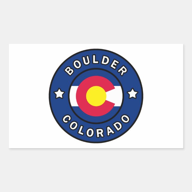 Adesivo Retangular Boulder Colorado (Frente)