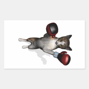 Adesivo Retangular Boxer Tabby
