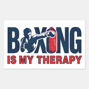 Adesivo Retangular Boxing é minha terapia