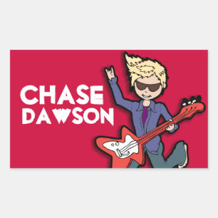 Adesivo Retangular Boys rockstar bloni name red id label