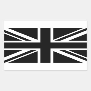 Adesivo Retangular Branco do preto da bandeira de Inglaterra