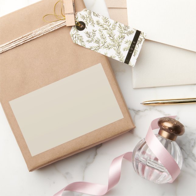 Adesivo Retangular Branco Osso (Presentear)