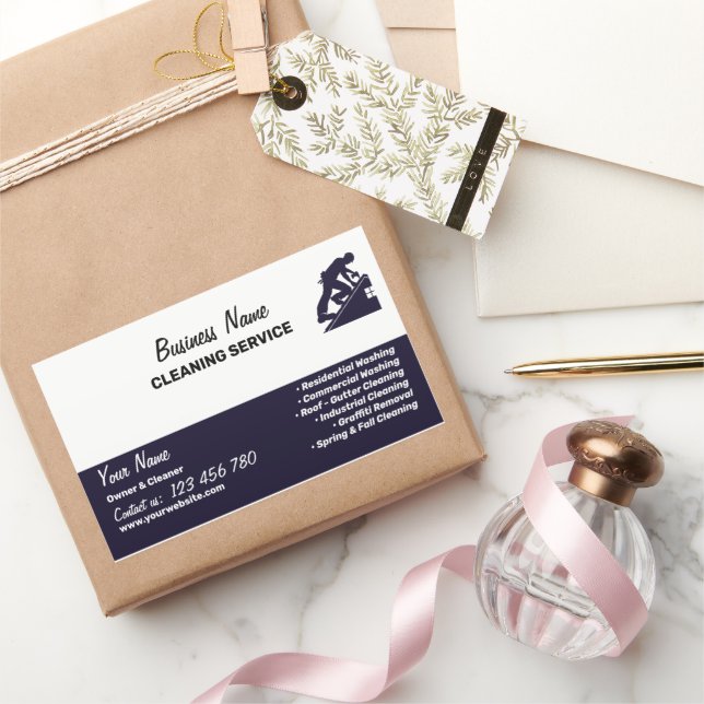 Adesivo Retangular Branding For Pressure Washing Cleaning Business (Presentear)