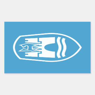 Adesivo Retangular Brasão de Wolfsburg (branca)