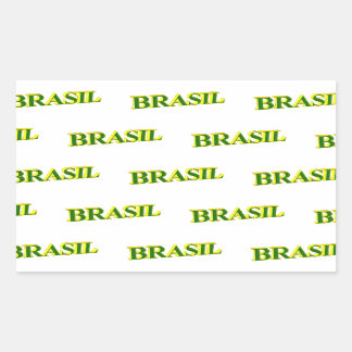 Adesivo Retangular Brasil 3D