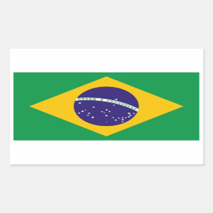 Adesivo Retangular Brasil: Bandeira do Brasil