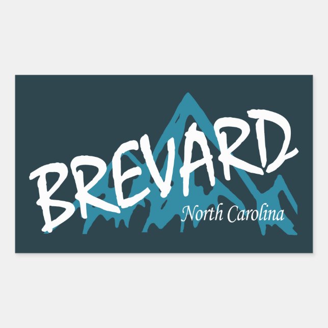 Adesivo Retangular Brevard North Carolina Mounates (Frente)