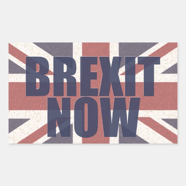 Adesivo Retangular Brexit Now Stickers (Frente)