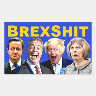 Adesivo Retangular BREXSHIT, engraçada mensagem de referendo anti-Bre